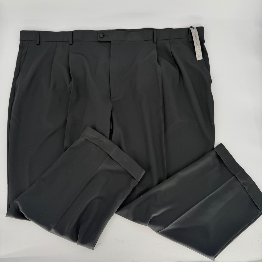 Perry Ellis 54x30 Dress Pants NWT‎ Grey Wolf Power Threads Flat Front